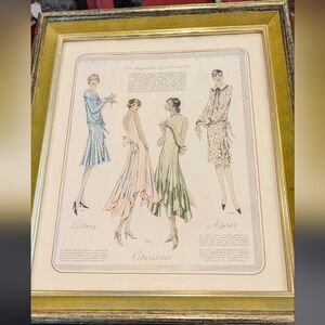 Framed Boudoir/sewing room 1920s print